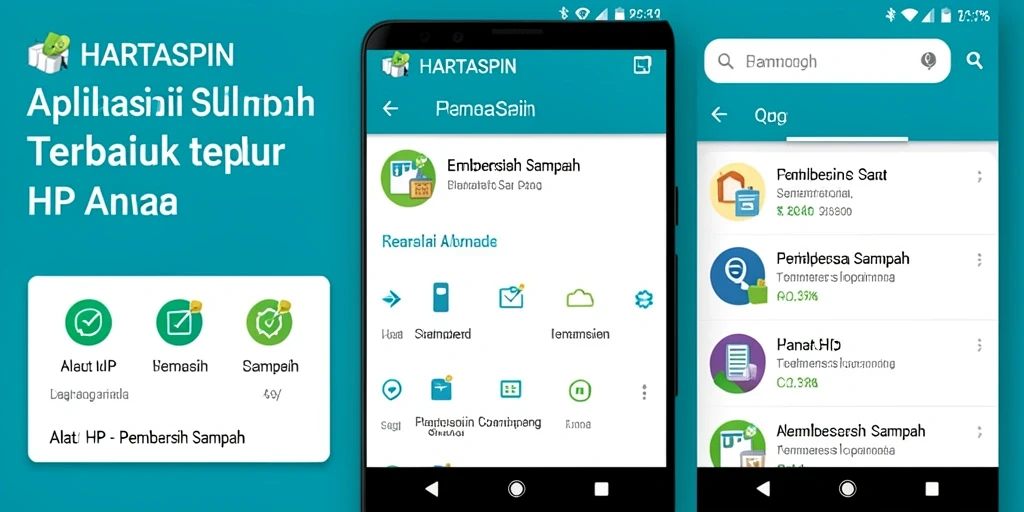 Tampilan antarmuka HARTASPIN untuk pembersihan sampah yang efisien.