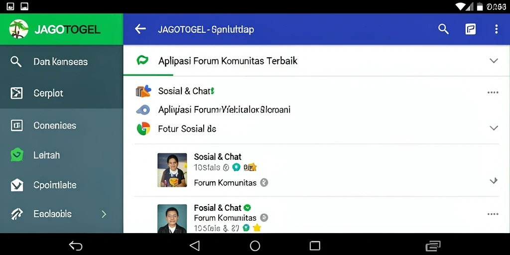 Antarmuka JAGOTOGEL yang intuitif untuk interaksi komunitas.