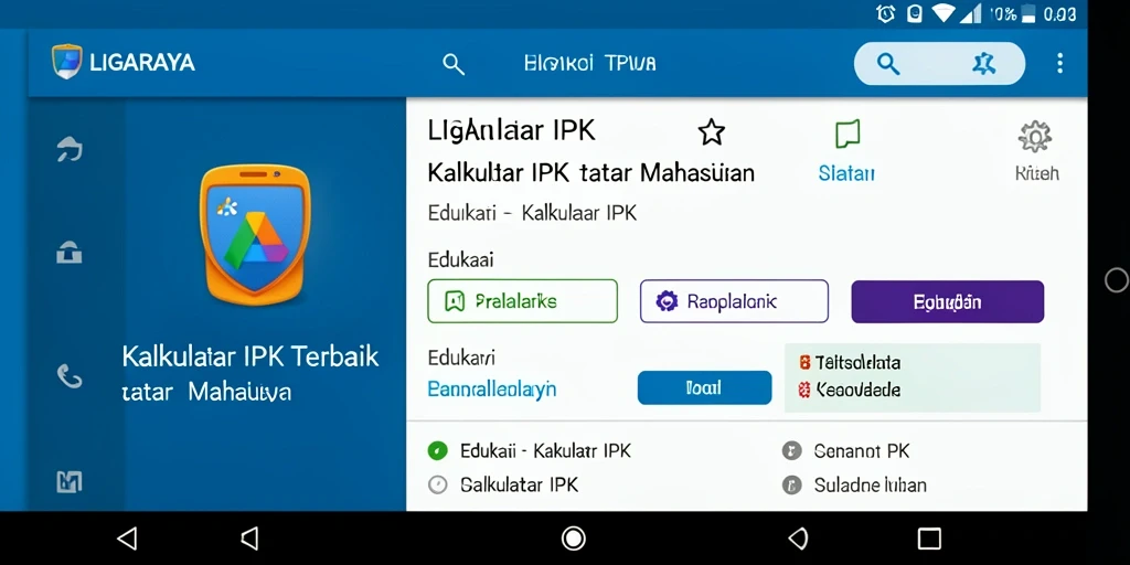 Tampilan antarmuka aplikasi LIGARAYA untuk kalkulator IPK.