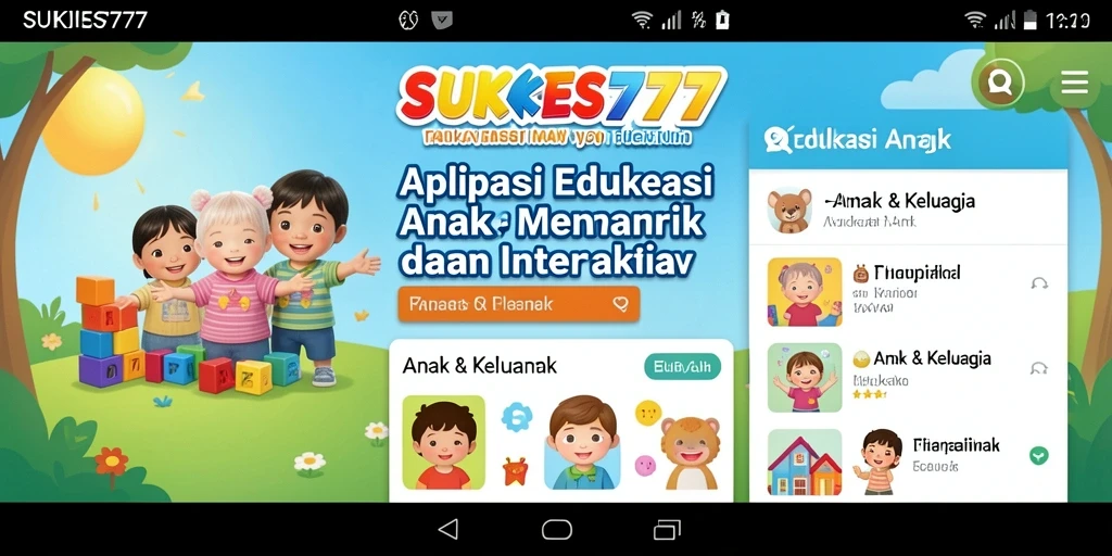 Tampilan antarmuka yang menarik dari SUKSES777 untuk pembelajaran anak