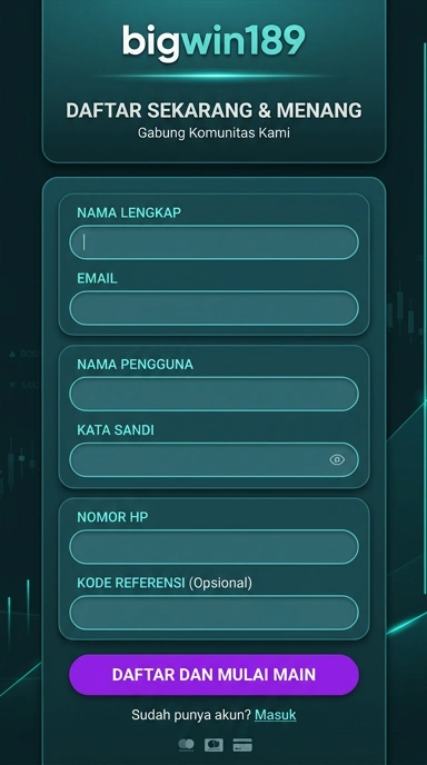 Tampilan halaman daftar bigwin189