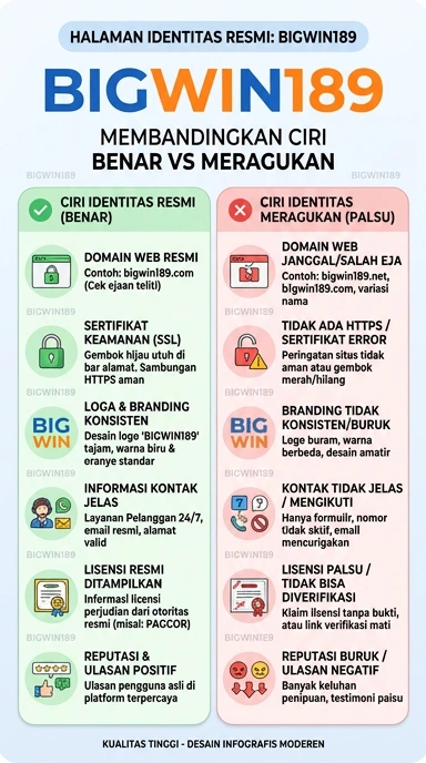 Tampilan kanal resmi bigwin189